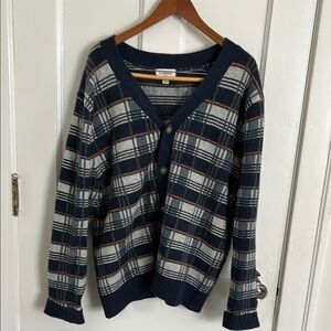 Goodfellow & Co Blue and Gray Cardigan Sweater